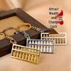 Mini Brass Abacus Keychain Pendant - Ancient Style Wealth Attraction Ornament