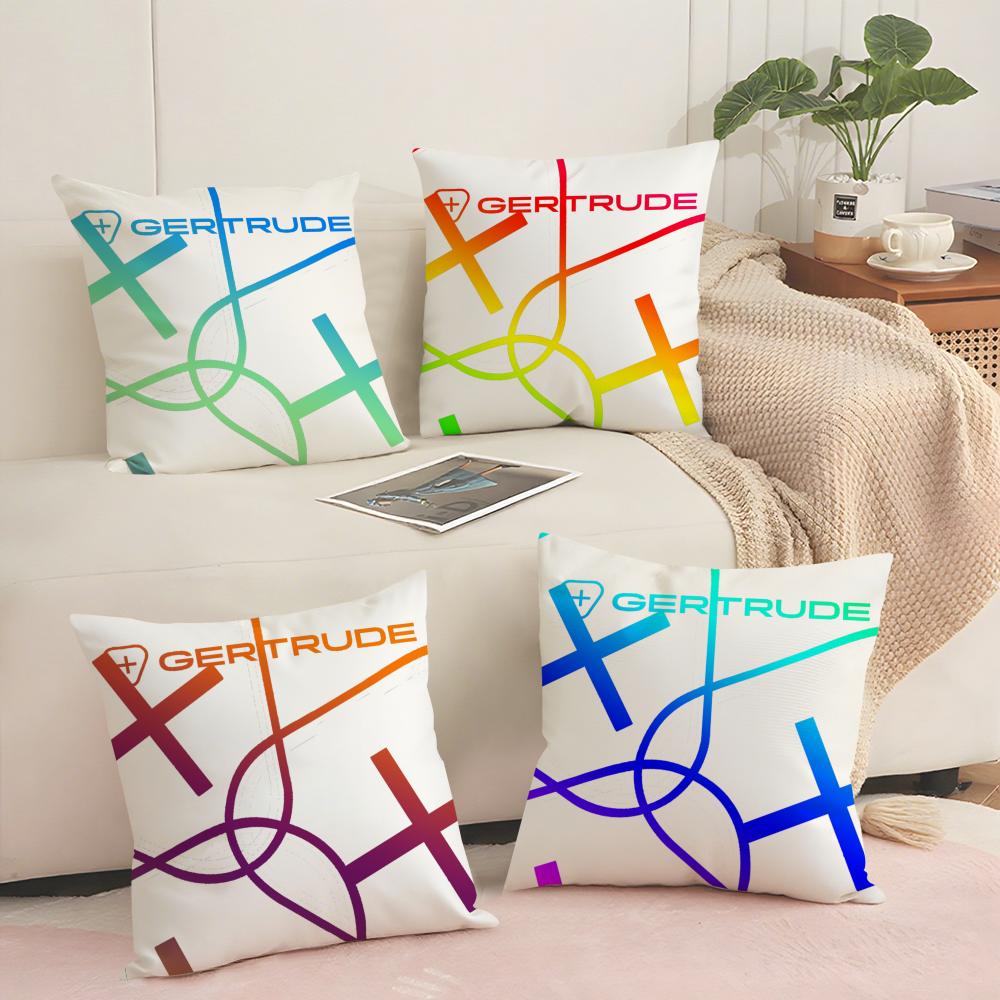 Cool GGertrudeS Cushion Cover Short plush Doublesided Print Square Throw Pillow Covers Sofa Home Cushion Decor