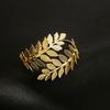 Stylish Leaf Roman Bridal Arm Bracelet: Adjustable Metal Jewelry & Curtain Buckle