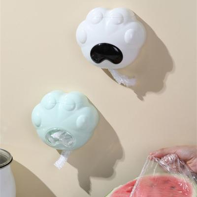 Wall-mounted Wrap Organization Cartoon Wrap Rack Cat Claw Shape Kitchen Storage Home