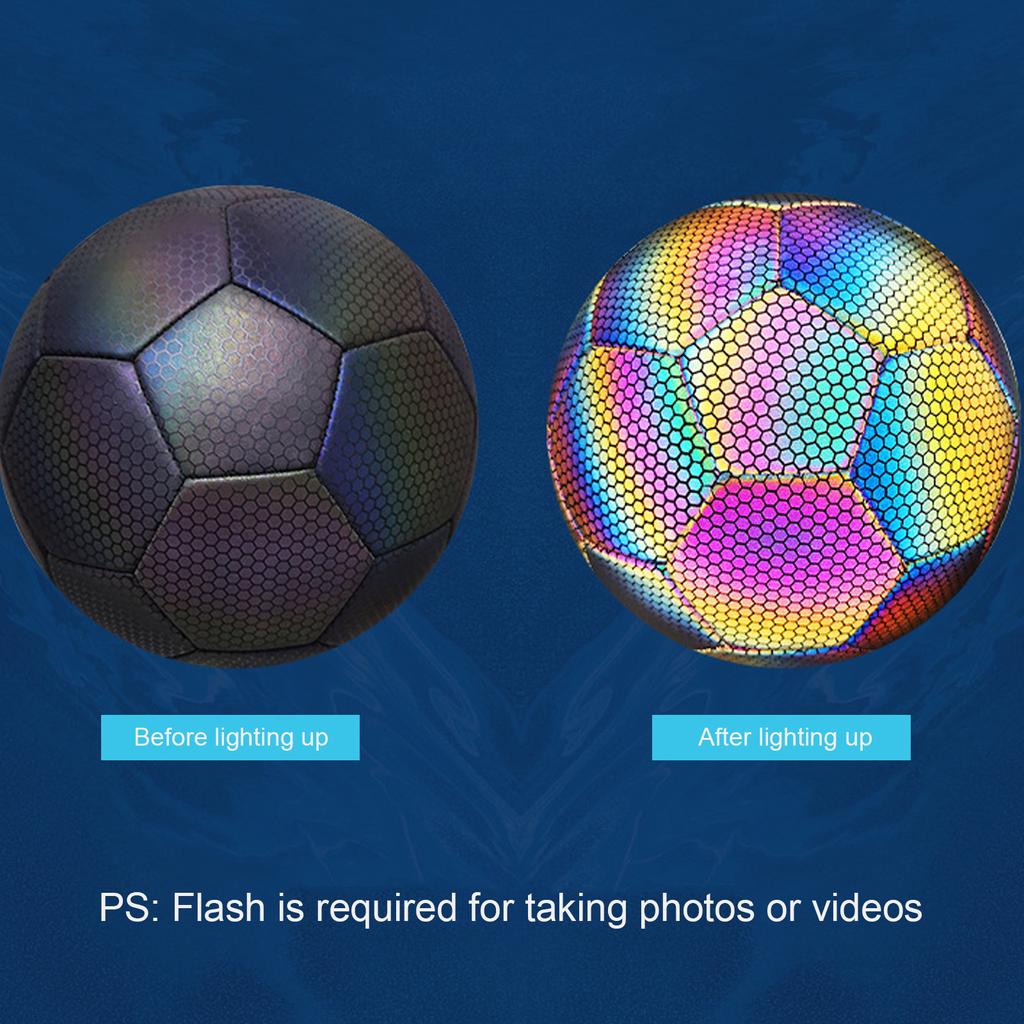Luminous Reflective Football Luminous Soccer Ball Training Ball for Normal Games Performances