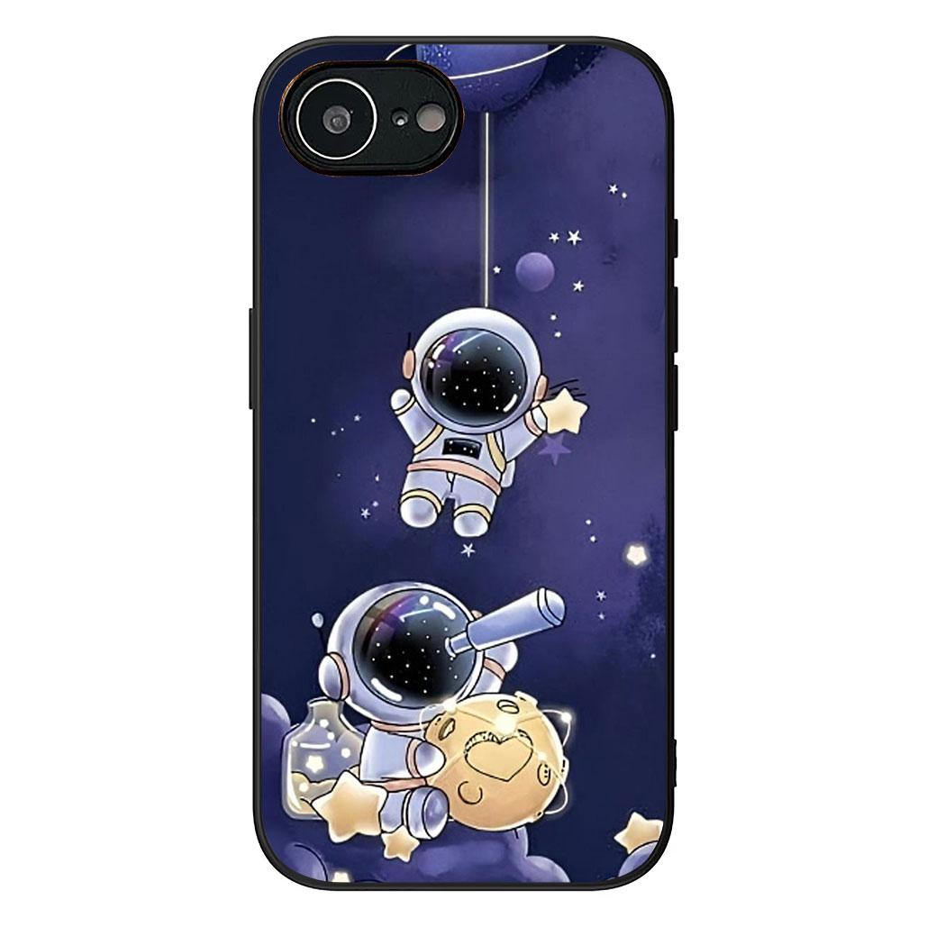 

Galaxy Moon Sky Astronaut Stars Phone Case for Samsung Galaxy S25 Edge S24 S23 FE Plus Ultra A16 A15 A55 A57 5G Cover Casing Galaxy S25 FE