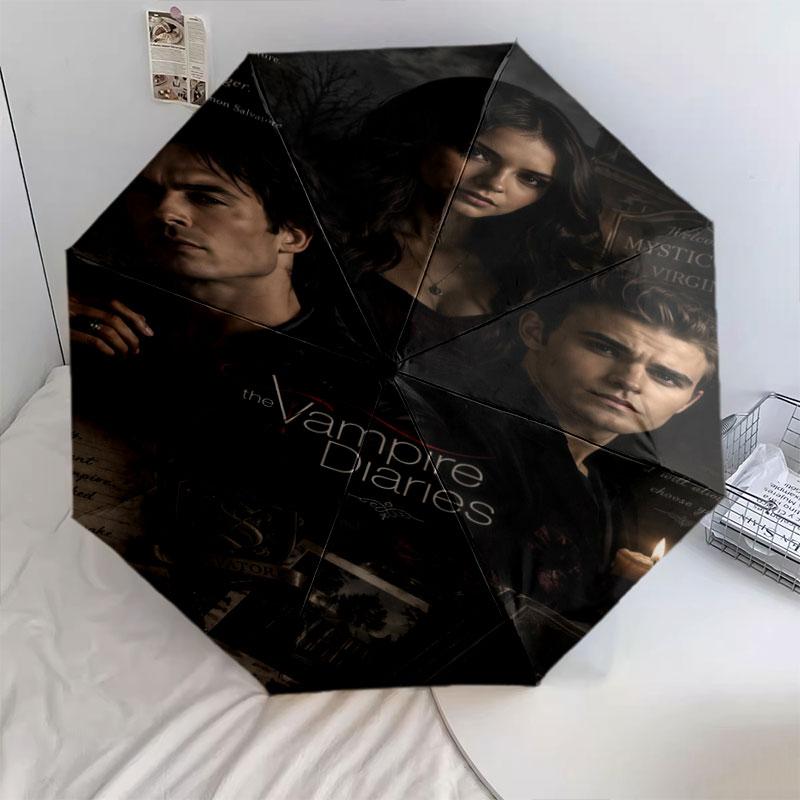 1 PC Automatic Folding Umbrella - The Vampire Pattern, Portable & Foldable Design with 8 Ribs, Christmas Birthday Gifts