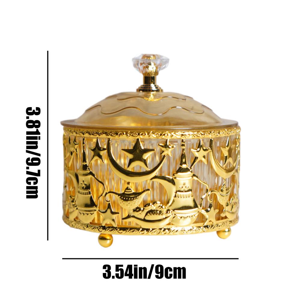 Snacks Tray Ramadan Decoration Food Trays Eid Mubarak Dessert Storage Metal Box Ornament Muslim Festival Home Party Supplies