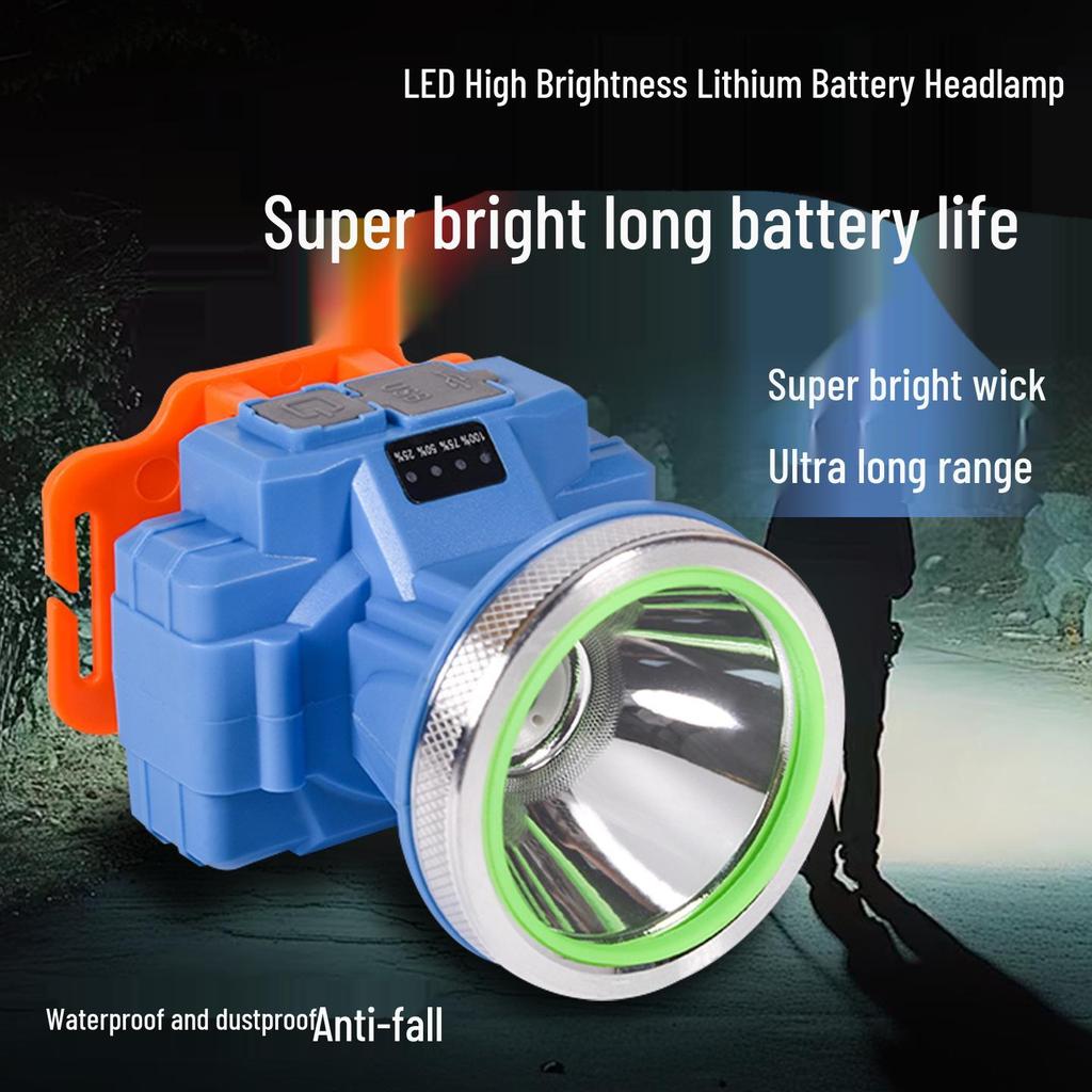 Ultra Bright Rechargeable Headlamp with Long Battery Life - Perfect for Night Fishing & Outdoor Adventures