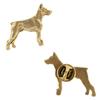 Dobermann, Doberman Pinscher, Dobie - Dog Brooch In Decorative Box, Elegant Gold-plated Pin, Brand Jacket Pin
