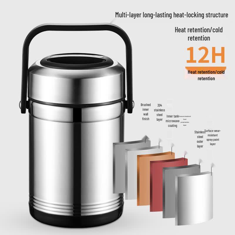 Mengxiangpai 304 Stainless Steel Vacuum Insulated Food Carrier
