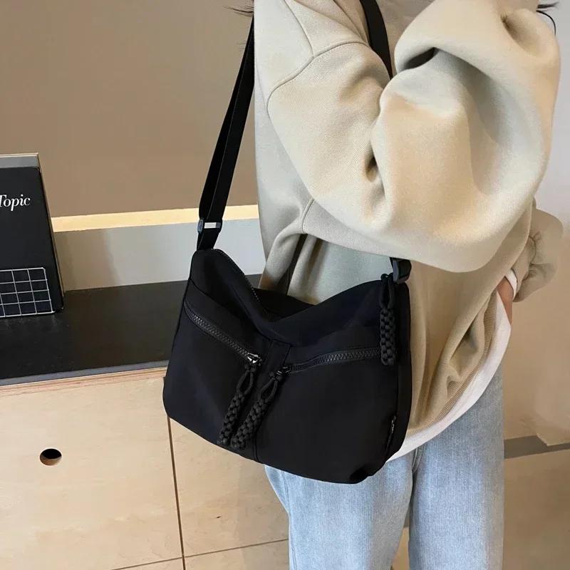 Large Capacity Nylon Casual Youth Crossbody Bag Interior Compartment Bag Women's Sewing Thread Women's Handbag