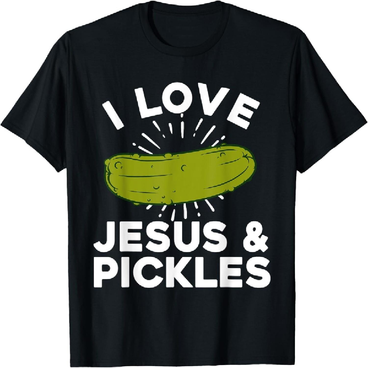 Cute Pickle Design For Men Women Kids Jesus Pickle Lovers T-Shirt XXXXXL разноцветный