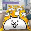 Anime Battle Cat Pattern Bedding,Quilt Set Quilt Cover Pillowcase Home Birthday Gift (1*duvet Cover+2*pillowcase,without core)XSJT0917292