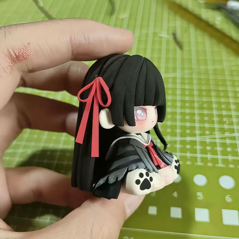 Wuthering Waves Chisa Niedliche Version Sitzende Pose Anime Figur Modell Statue Sammlung Schreibtisch Dekoration Schmuckstück Spielzeug Geschenk