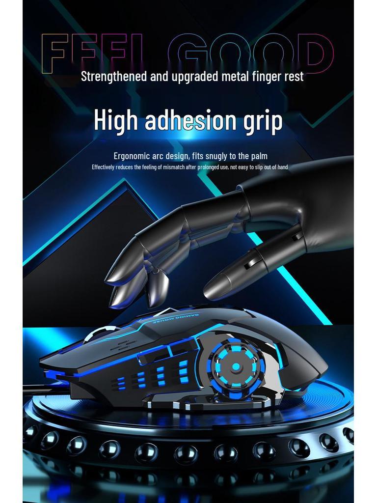 Mechanical Keyboard & Mouse Set for Gaming/Office - Red & Blue Switches