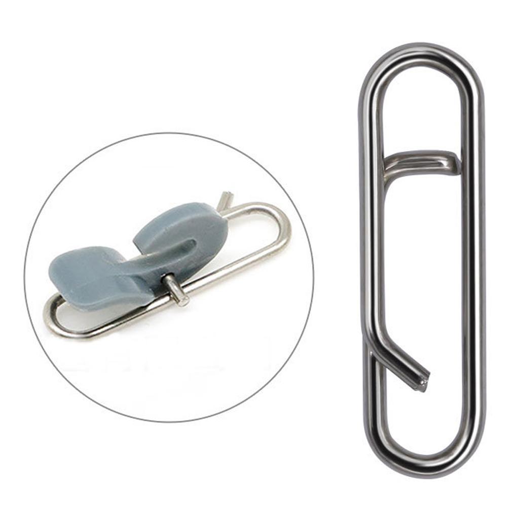 50Pcs Link Split Rings Snaps Power Fishing Clips Connector Fishing Clip Connector Fast Snaps Speed Clips Fishing Tackle