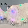 LED Costume Accessories Light-Up Angle Wing, Glowing Feather Wing for Kids Girls, Wings with Lights Fairy Props Christmas Halloween Stage Performance