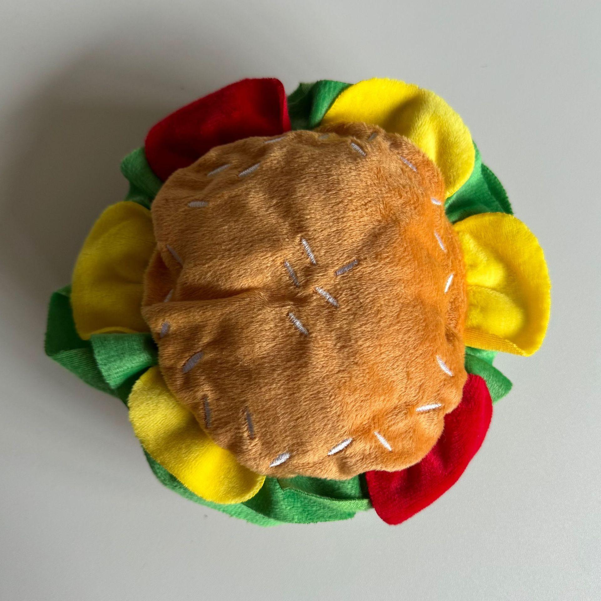 

Шляпа для питомца в форме бургера, шляпа для бургера, забавная шляпа для питомца в форме гамбургера, регулируемый головной убор для собак и кошек, реквизит для фотосъемки 2-4.5kg