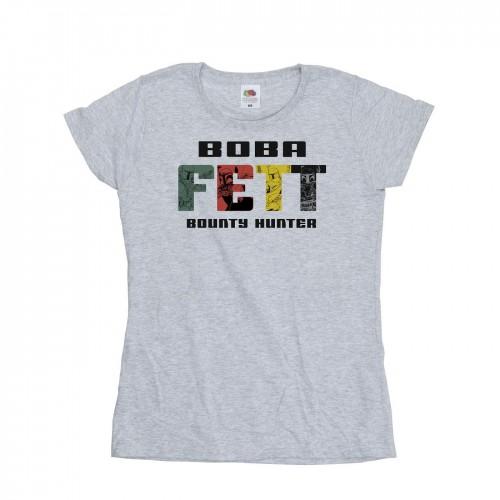 

Star Wars Womens/Ladies Boba Fett Character Logo Cotton T-Shirt XXL білий