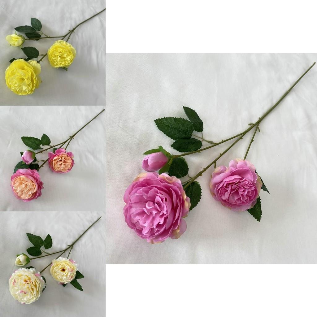 Fiori di Peonia in Seta Stile Europeo a 3 Teste per Matrimonio Decorazioni per la Casa con Lavorazione Realistica