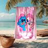 Custom Name Ultra-Soft Beach Towel with Stitch Theme,Ideal for Pool - Camping, Diving - Perfect Travel Essential, Vibrant Beach Towel.
