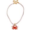 Bunte Emaillierte Krabbe Hummer Halskette - Kindlicher Meeresstil Unisex Schlüsselbein Kette