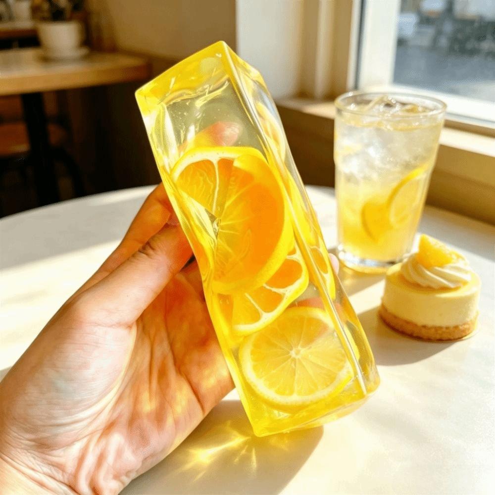 Transparent Fruit Squishy Toy Slow Rebound Fruit Jelly Stick Fruit Ice Cube Squishy Toy Party