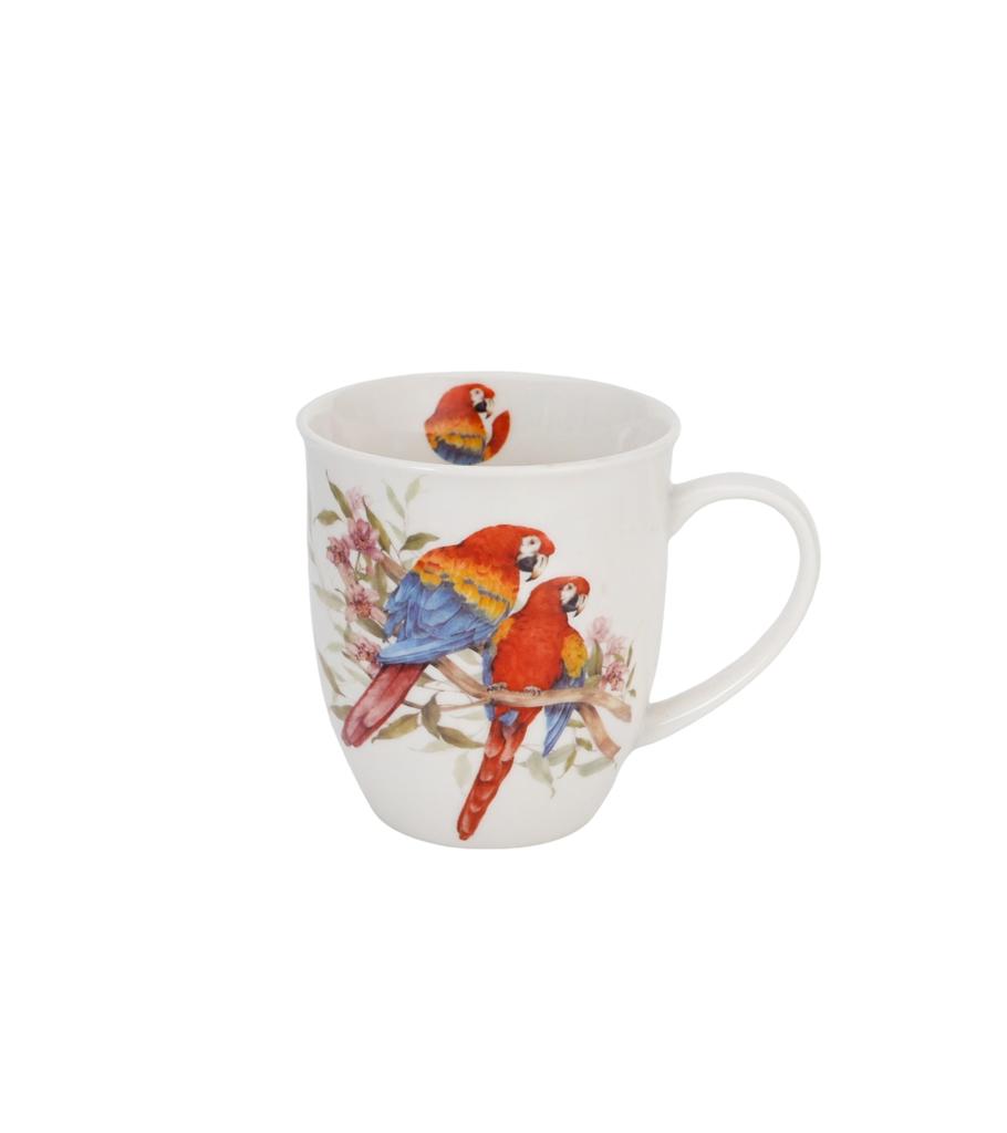 Porcelain Mug 400 Scarlet Macaw Parrot - Bird World / Animals