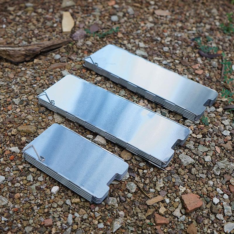 10-Piece Foldable Portable Camping Stove Windscreen for Outdoor Cooking and Mountaineering