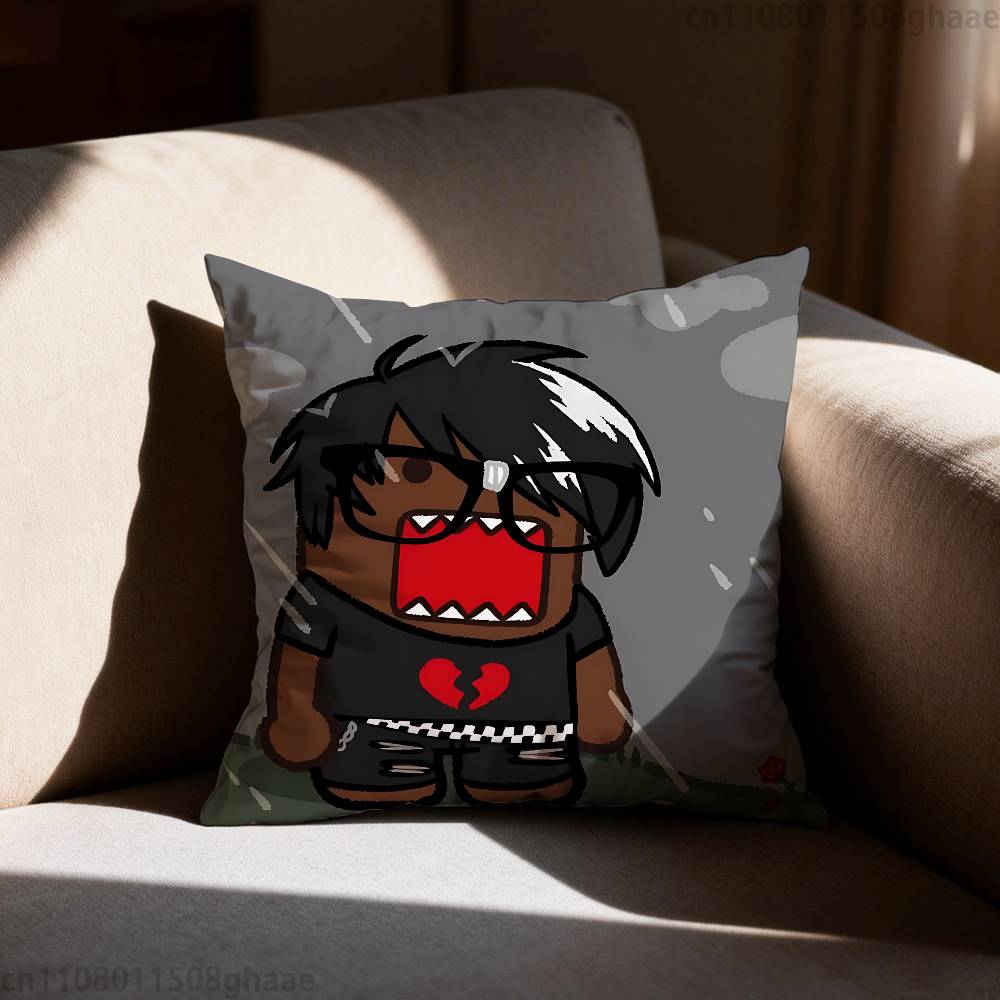Cute Funny Domo Cartoon  Pillow Cover Living Room Sofa Cushion Cover Bedroom Room Bed Pillow Cover Home Decoration
