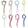Fashion Nylon Handmade Rope Couple Style Hand and Feet Chian Vintage Keychain Bag Pendant Decoration with Free Key Buckle