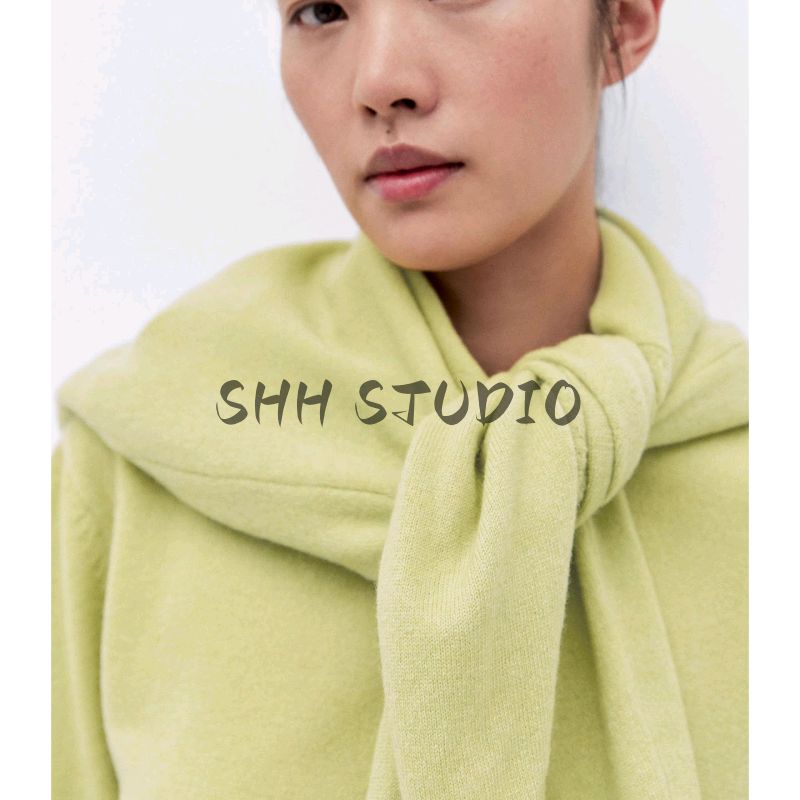MD Autumn New Women Clothes French Style Idle Style Single-Breasted Stacked Fleece Blended Knitting Cardigan 5770593