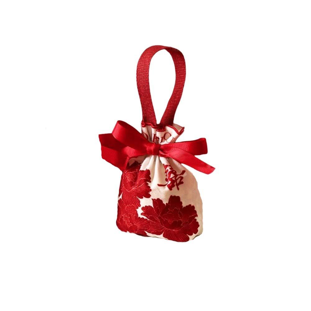 Blessing Words Chinese Wedding Candy Bag Drawstring 2026 Money Pocket Brocade Red Envelope  Wedding