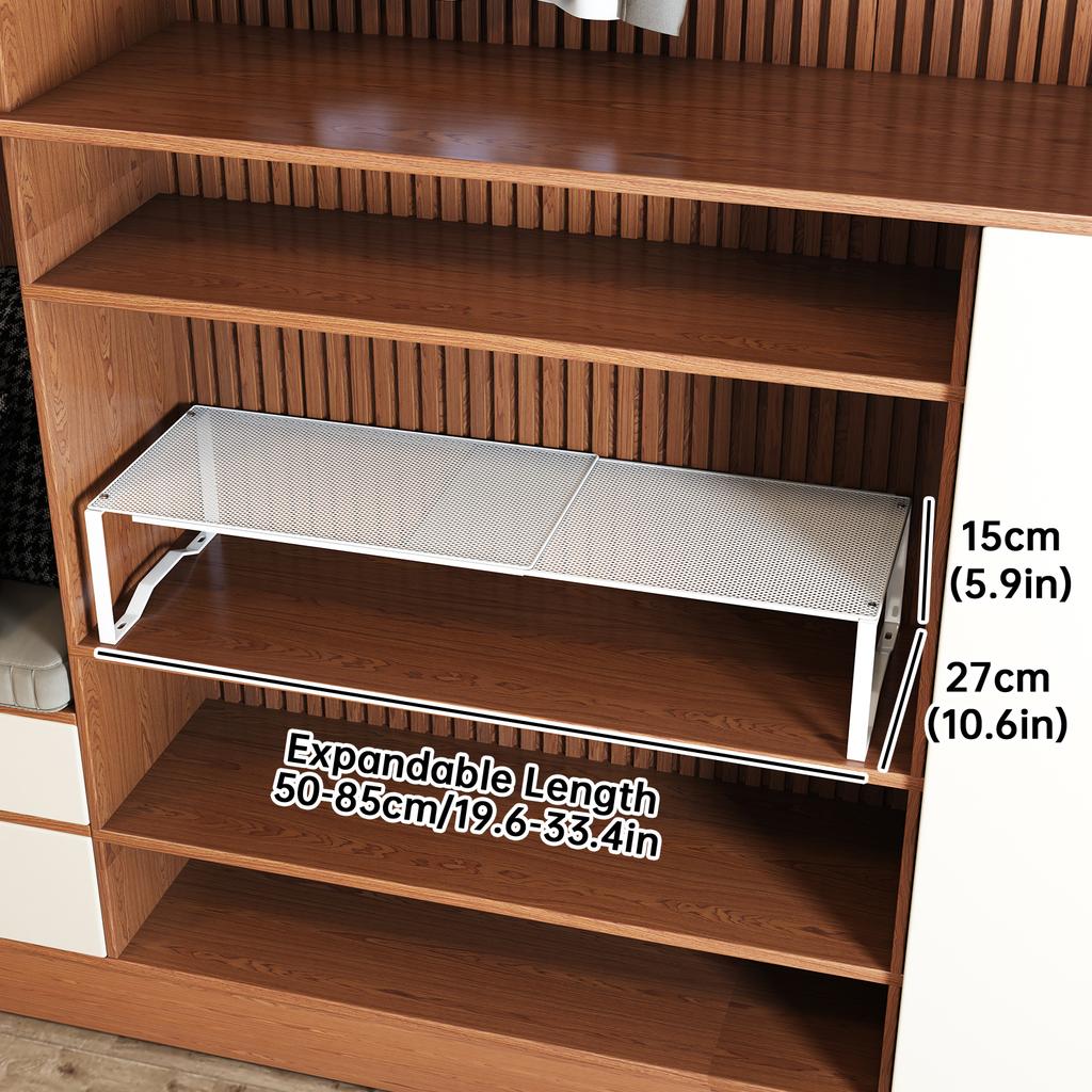 1Pc Shoe Organizer for Shoe Cabinets, Expandable Storage Compartment, Expandable Shoe Rack, Adjustable Closet Storage Organizer