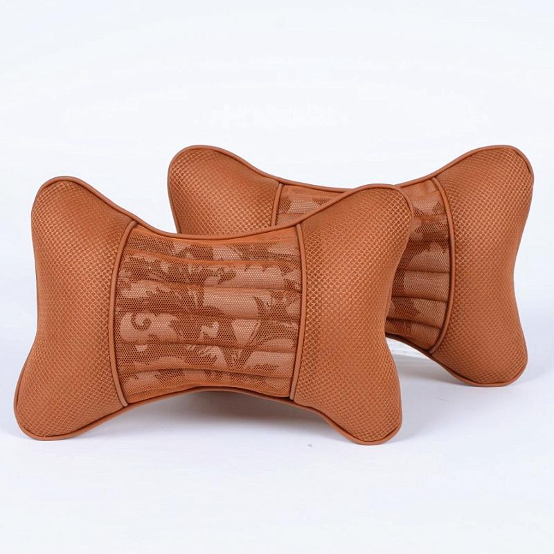 2Pcs Car Headrest Neck Pillows Rest Cushion Breathable Support Seat Accessories Auto Safety Pillow Four Seasons Universal Decor