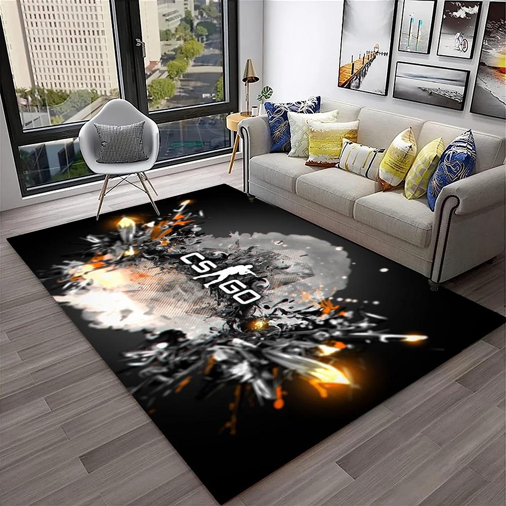 CS GO,Counter Strike Game Gamer 3D Carpet Rug for Home Living Room Bedroom Sofa Doormat Decor,kids Area Rug Non-slip Floor Mat