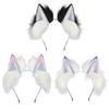 Realistic Cats Ear Hairband With Plush Hairband Gradients Color Design For Women Girls Cosplays Event Themed Parties