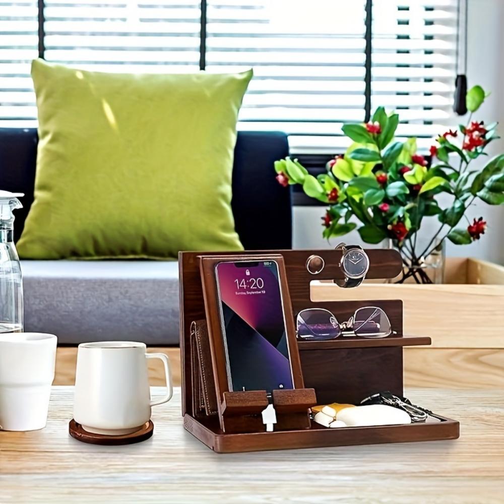 Držák na mobilní telefon, stolní úložný stojan, dokovací stanice, úložný box na noční stolek, úložný box na konferenční stolek, dárky pro otce a manžela,