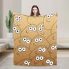 Pou Cartoon  Blankets  Travel Flannel Throw Blanket For Couch Chair Sofa Bed Warm Soft Design Quality Bedspread Birthday Gift