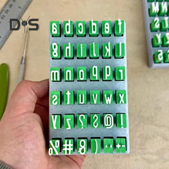 1 Set Clay Pottery Alphabet Stamp Uppercase Lowercase Letter Polymer Clay Silicone Stamp DIY Letter Number Symbol Mini Press Stamp