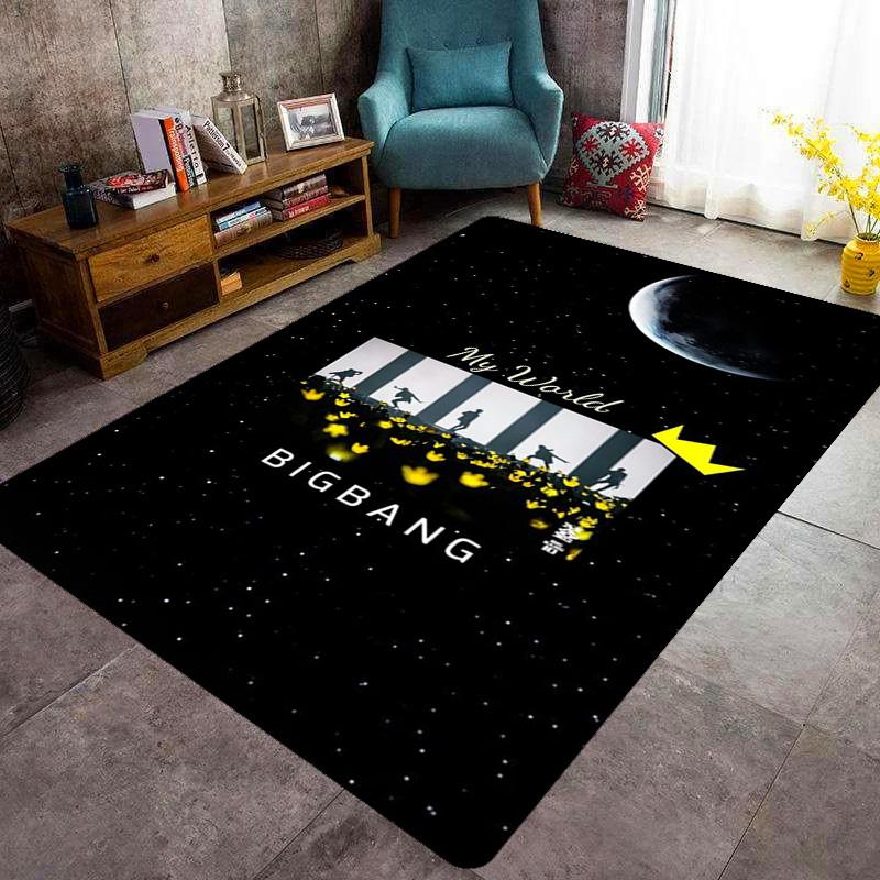 Big Bang: Icons Music Carpet Printing Floor Mats Room Dormitory Decoration Protective Pad