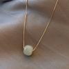 Hetian Jade Necklace ins Style Niche Design Sense Clavicle Chain Fashion Versatile Necklace Women