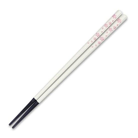 Coil Sakura Pattern Chopsticks Made Japan Dishwasher Safe 23cm Plastic Resin Adult Pair Non-Slip Rounded Tip Japanese Modern Stylish Mothers Day Gift