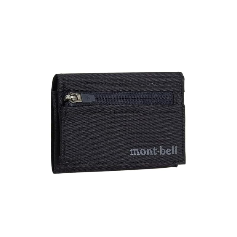 [Montbell] Men's and Women's Tri-fold Wallet, Compact Nylon Trail Wallet 1133248 (Black (BK)/Black)