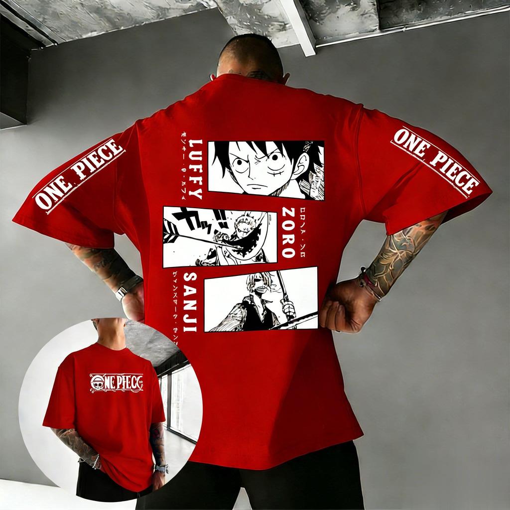 T-shirt Grafica Anime One Piece Luffy Zoro Sanji Uomo Donna Manica Corta Tee Harajuku Streetwear Top Casual Y2k 2026 Estate Nuova
