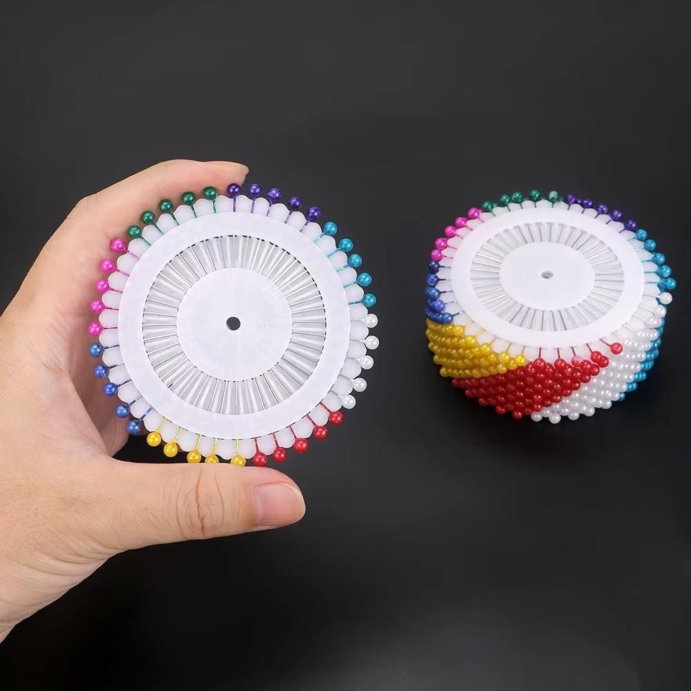 480PCS Bead Pin Colorful Positioning Pin Large Size Pearl Head Pearl Pin Shaping Dressmaker Pin Fabric Fixing