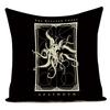 Horror Tarot Cushions Cover Bone Stand Decorative Cushioncovers Print Linen Pillows Black And White Portrait Pillows Cases Cojin