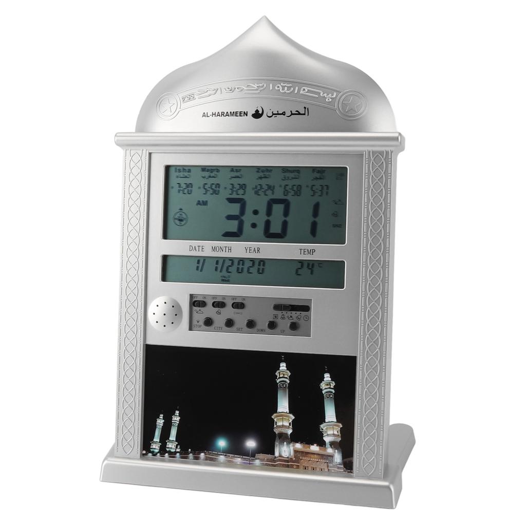 Digital Azan Mosque Prayer Clock Calendar Alarm Clock Multifunction Muslim Prayer Wall Clock for