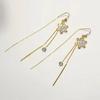 Zirconia Snowflake Tassel Earrings: Elegant High-End Design for Versatile Style