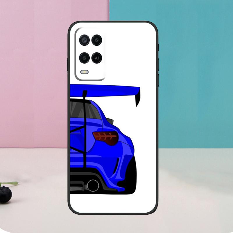 Cartoon Car JDM For OPPO A74 A94 A54 A58 A78 A98 A5 A9 A53 A15 A52 A72 A17 A57 A77 A16 A76 A96 A57S Case