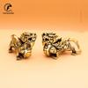 Antique Copper Chinese Mythical Beast Pixiu Miniature Figurines 1 Pair Ornaments Brass Lucky Animal Qi Lin Desktop Decorations