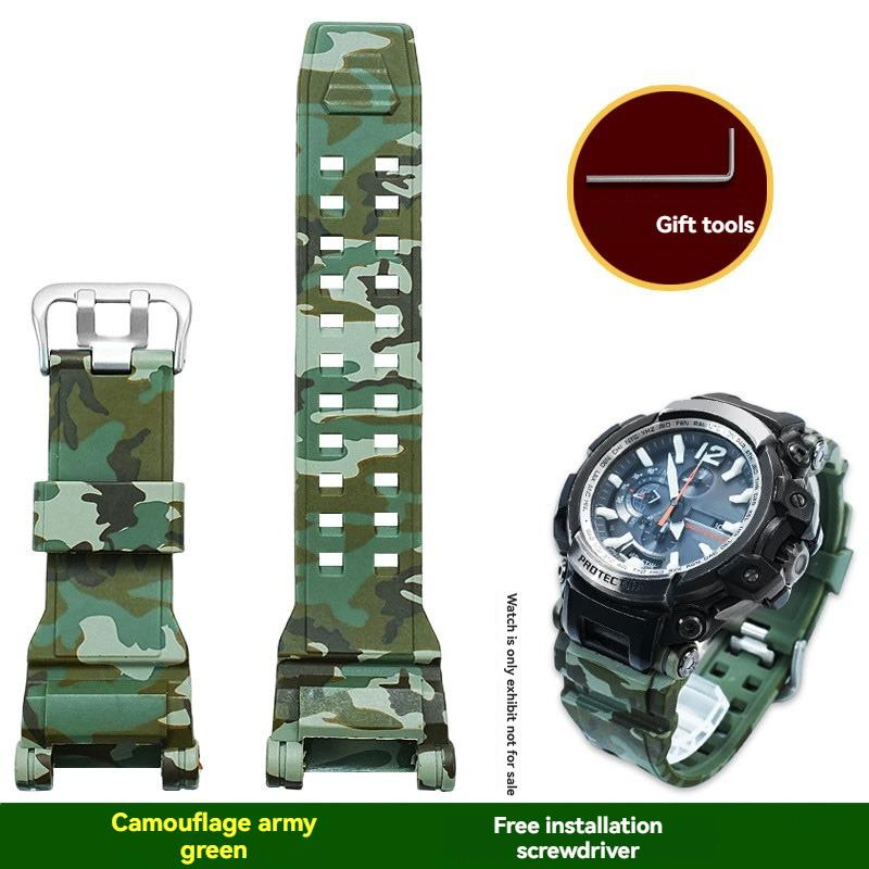 Soft resin silicone strap For Casio G-Shock Master 5502 Air GPW-2000 watch band waterproof replacement wristband