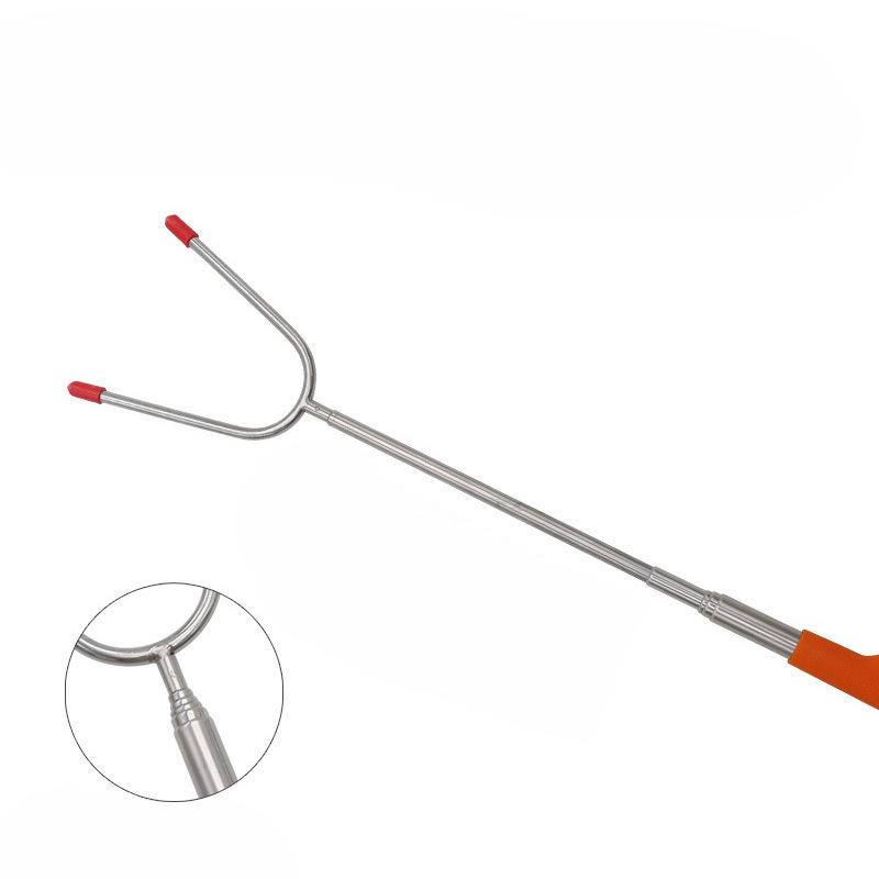 Adjustable Stainless Steel BBQ Skewers With Colored Handles For Chicken Leg Kebabs Outdoor Camping Cooking Tools